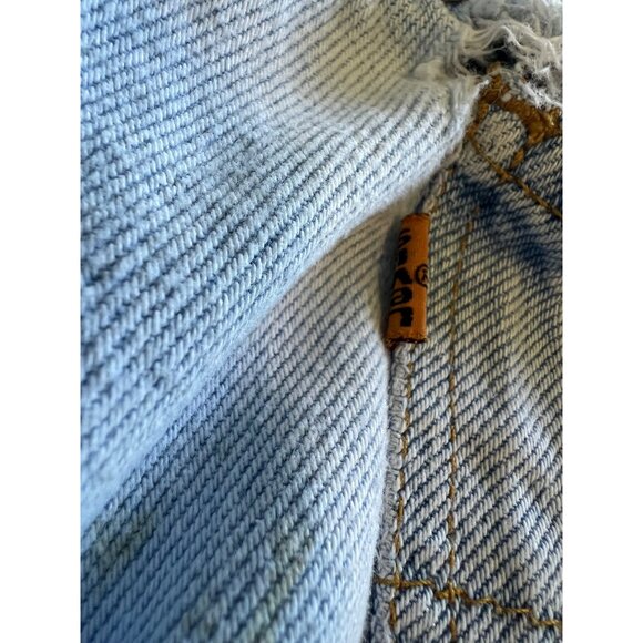 Vintage Levi's 550 Light Wash Distressed Denim Jean Shorts Jorts Size 42" Waist - Picture 8 of 13